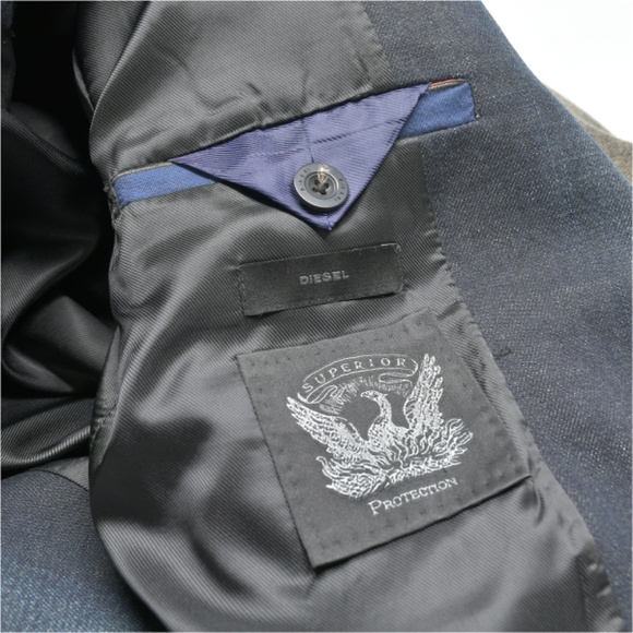 DIESEL Tweed & Denim Blazer - Picture 4 of 7